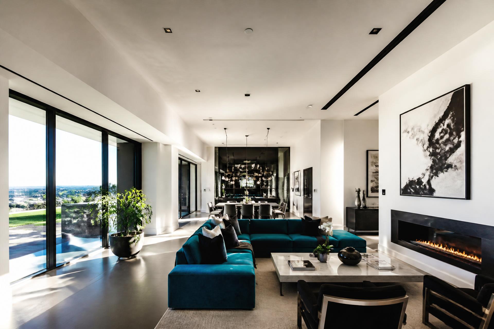 Modern residential home interior with premium plaster finish
